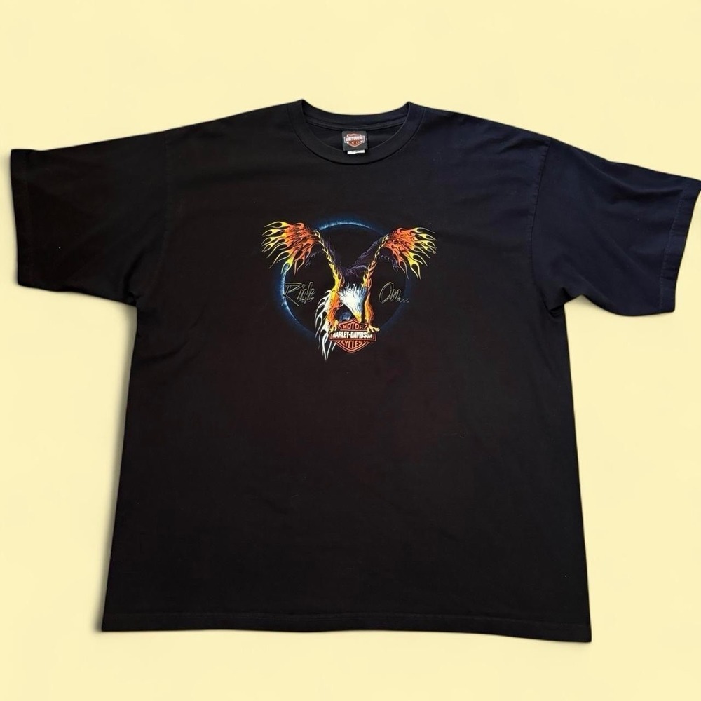 Vintage Harley-Davidson Maui Eagle Graphic Tee 3XL Black Biker Core Streetwear